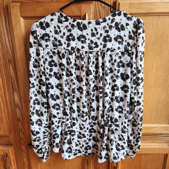 Cabi Animal Print Wrap Blouse - Picture 2 of 10